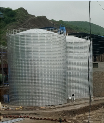峡江粮食钢板仓的安装全过程不用热焊接
